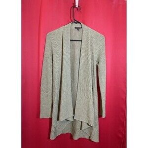 Eileen Fisher Merino Wool Open Lagenlook Shawl Collar Cardigan Sweater Sz M Boho